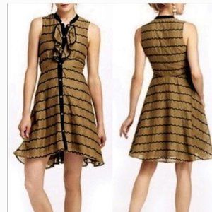 Anthro Postmark Bubbled Bands Shirtdress Size 8